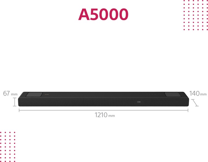 Image du produit Sony HT-A5000 (450 W, 5.1.2 Canal)