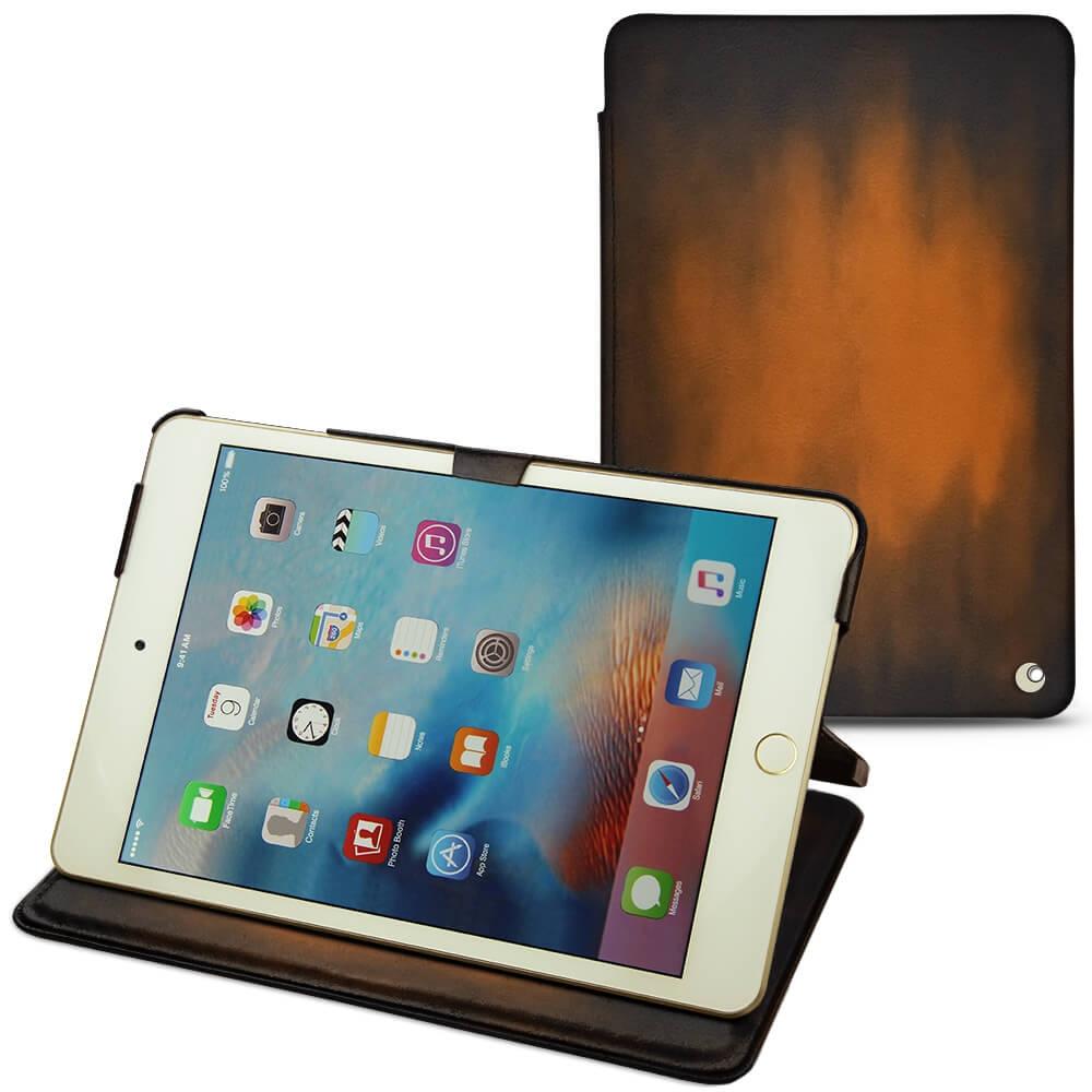 Noreve Lederschutzhülle horizontal (IPad Mini 4), Tablet Hülle, Braun
