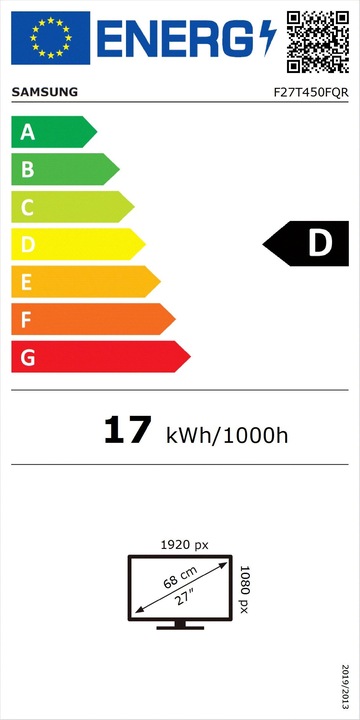 Energie-Label Samsung LF27T450FQRXEN (1920 x 1080 Pixel, 27")