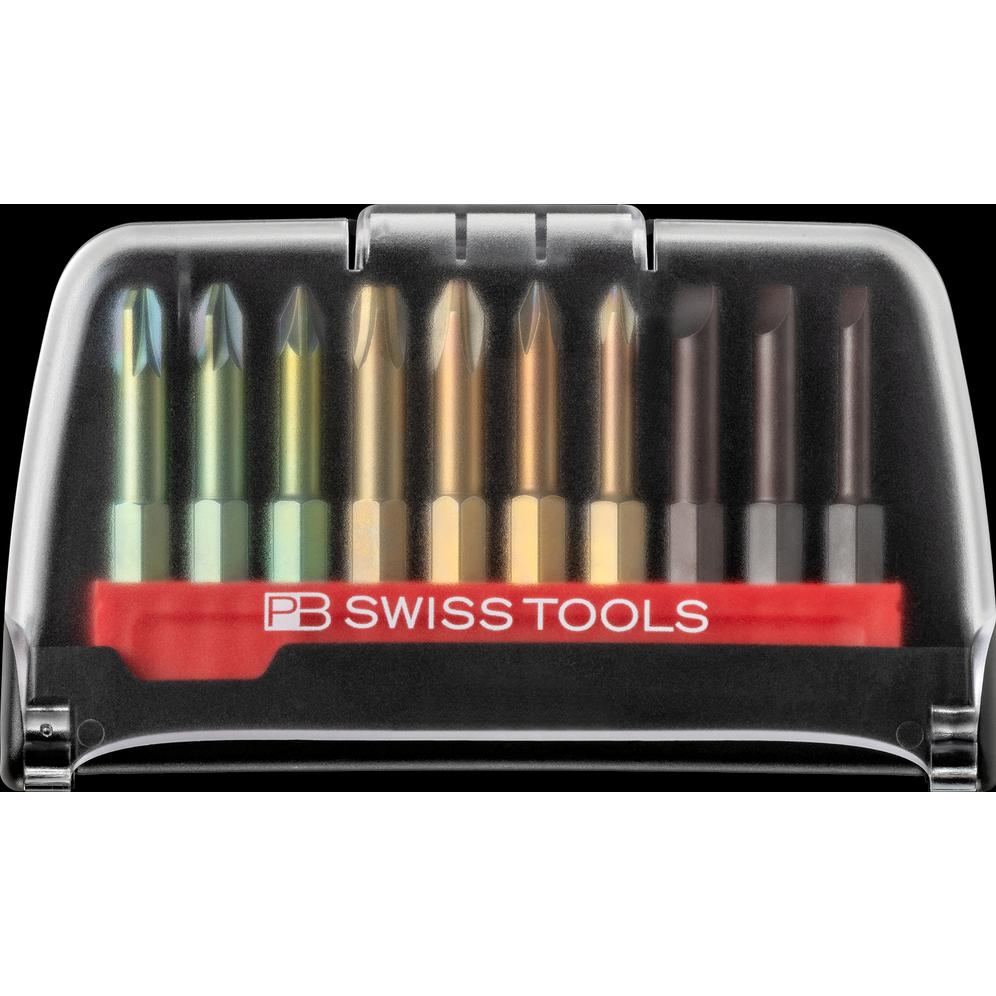 PB Swiss Tools, Bits, Bitset PB E6 701 BC (Schlitz SL 2, Schlitz SL 3, Schlitz SL 4, Phillips PH 0, Phillips PH2, Kreuz ...