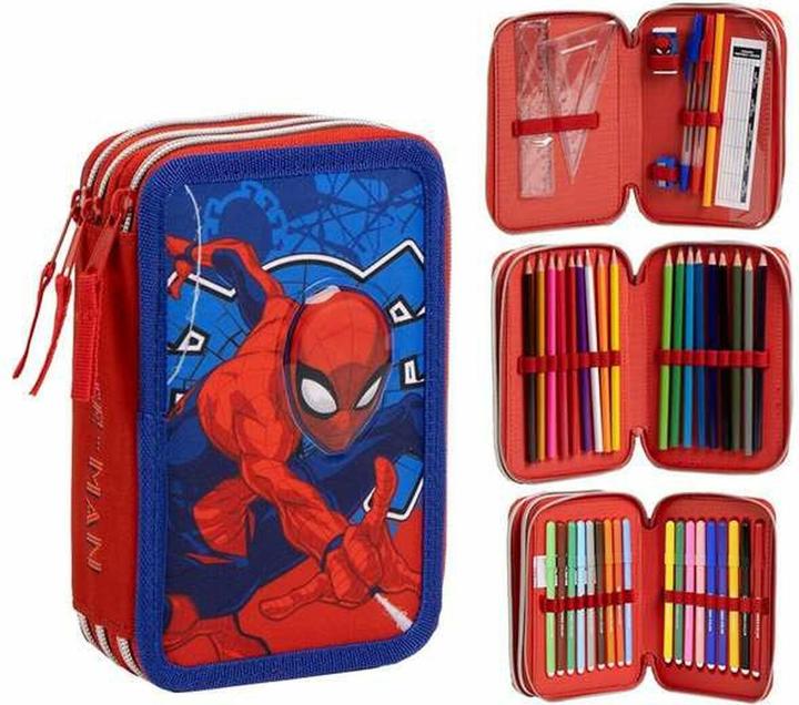 Spiderman Spider-Man Federmäppchen Blau 12,5 X 6,5 X 19,5 Cm
