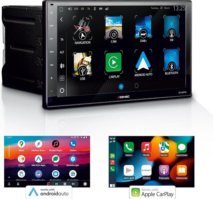 Produktbild Zenec Z-N976 - Autoradio - 2DIN autoradio - 9 inch touchscreen - Draadloos wireless Apple Carplay en Andro (Android Auto, Apple Carplay)