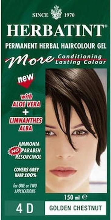 Produktbild Herbatint Permanentes Haarfärbegel 4d Kastaniengold - 150ml (Kastanien Gold)