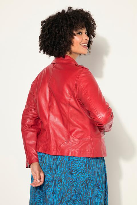 Immagine prodotto Angel of Style Leder-Bikerjacke, Metallzipper, Komplettfutter (52)