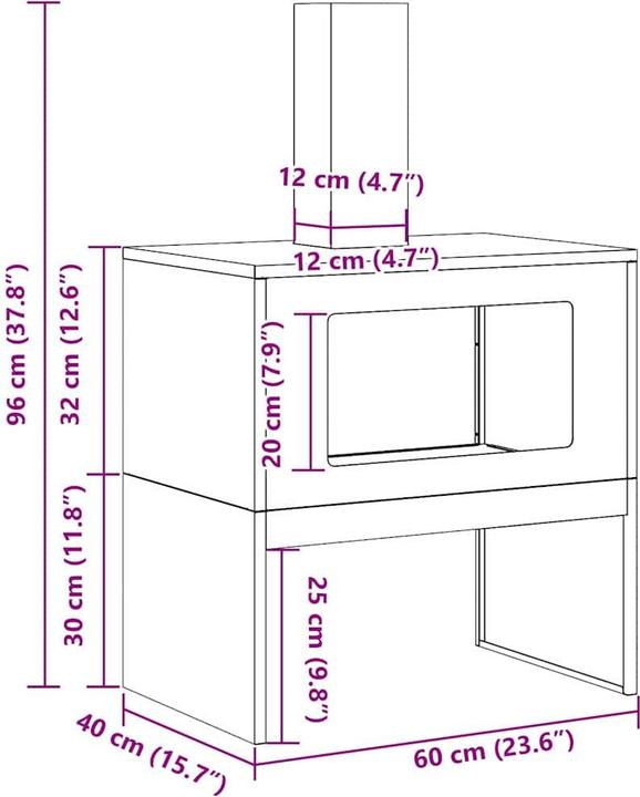 Immagine prodotto vidaXL Feuerstelle (50 cm)
