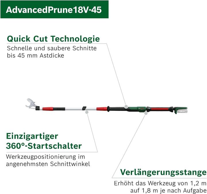 Actual product image Bosch Home & Garden AdvancedPrune 18V-45 cordless garden shears (1x2.0Ah) (long)