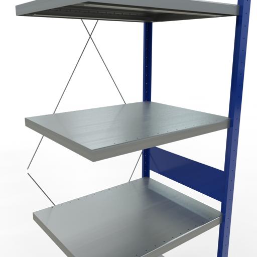 Produktbild Schulte Lagertechnik Stecksystem Anbauregal MULTIplus250 mit Kreuzstrebe