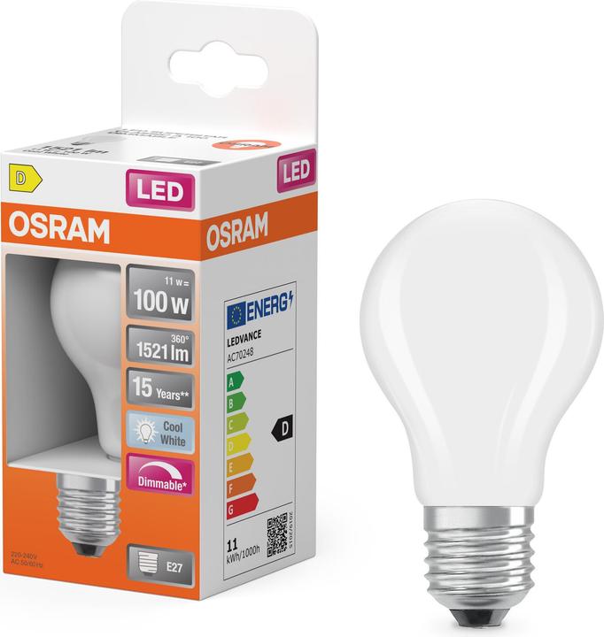 Produktbild Osram Led Retrofit Classic A (E27, 11 W, 1521 lm, 1 x, D)