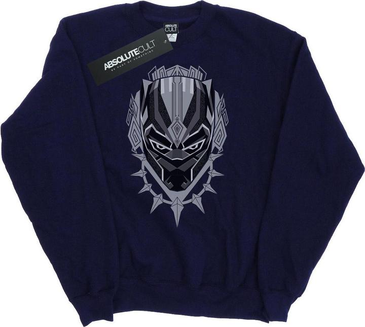 Actual product image Mens Black Panther Head Cotton Sweatshirt (XL)