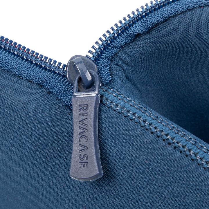 Actual product image Rivacase Anti-shock Case for MacBook Pro 16" and Laptop 15.6" Vertical Zip Blue (15.60", Universal)