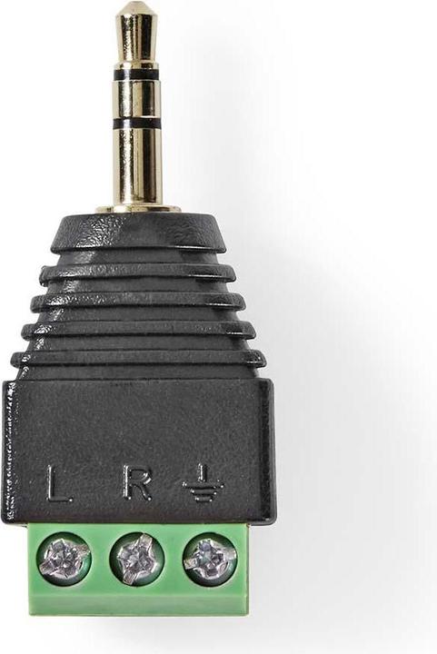 Produktbild Nedis CCTV Security Connector 3-Way Terminal Block 3.5mm Jack Male Male Black/Green