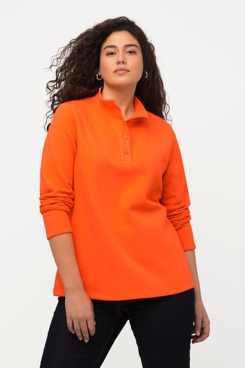 Produktbild Ulla Popken Sweatshirt, Strick-Stehkragen, Knöpfe, Langarm (46, 48)