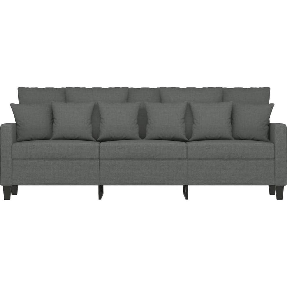 VidaXL, Sofa, 3-Sitzer-Sofa Dunkelgrau 180 cm Stoff,Farbe (3-Sitzer)