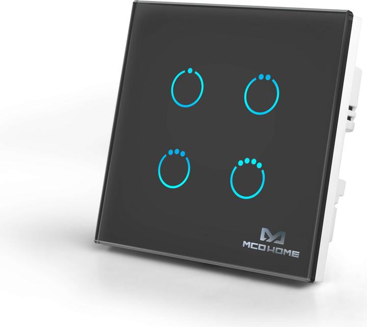 Immagine prodotto MCO Home Interruttore tattile Z-Wave+ a 4 cariche, (MH-S314B-5)