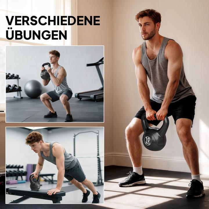 Immagine prodotto Homcom Kettlebell Kunststoff, Sand Schwarz