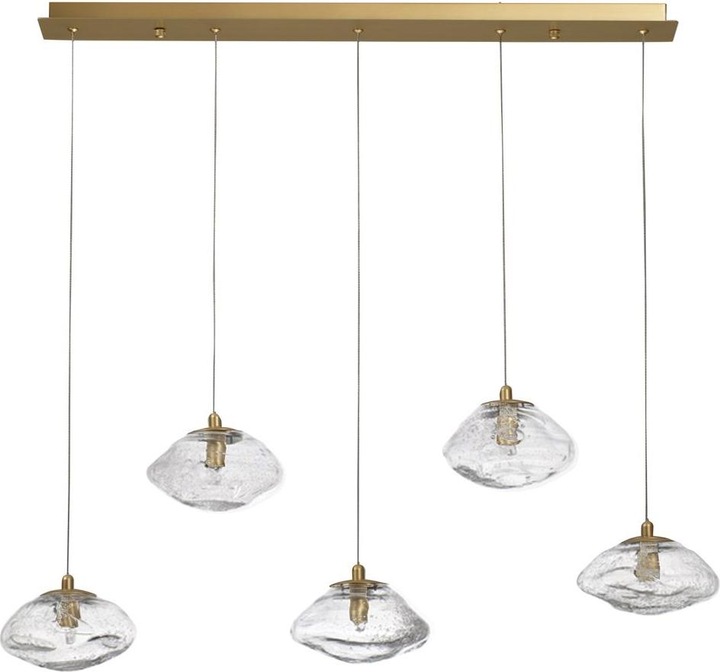 Actual product image Nova Luce KING pendant light G9 5-fold gold 80x16x180cm dimmable 9006050