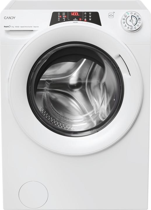 Actual product image Candy Rapidα RO 1484DWMT/1-S front loading washing machine 8 kg 1400 rpm A White (8 kg, Left)