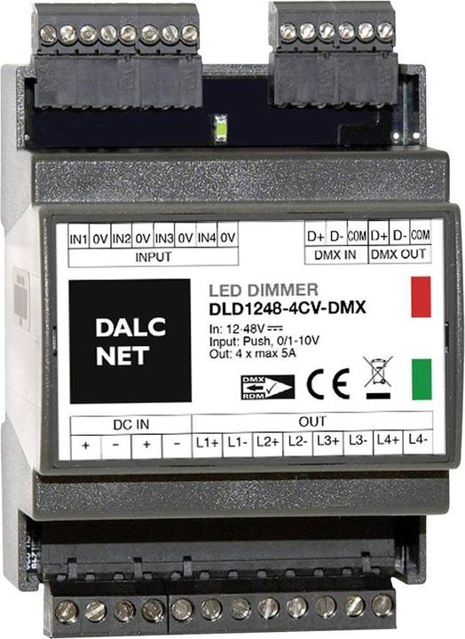 Dalcnet Dimmer 12V-48V 5A CV DMX 4 Ausgänge