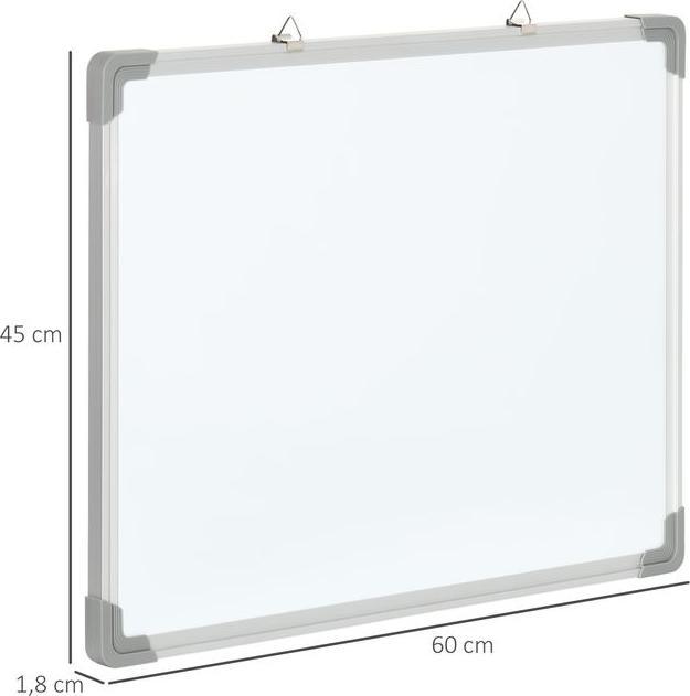 Actual product image Swisshandel24 Whiteboard Magnetic Magnetic board with 4 markers 1 eraser 10 magnetic easel Wall mounting easy (60 x 45 cm)