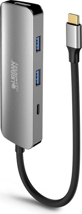 Actual product image Urban Factory Hubee 4in1 Hub Usb-C (USB-C, 4 ports)