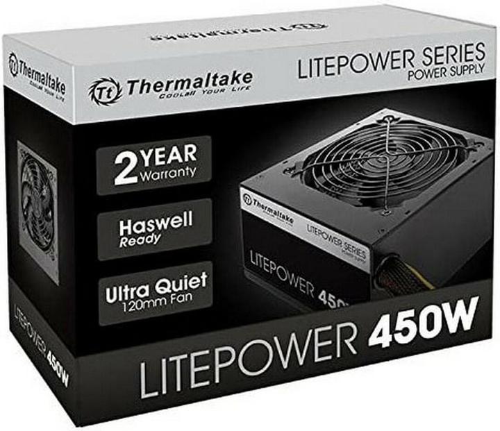 Image du produit Thermaltake Bloc d'alimentation Litepower II noir 450W PS-LTP-0450NPCNEU-2 (450 W, actif, 120 mm) (450 W)