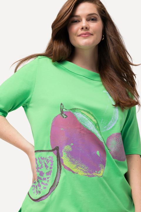 Immagine prodotto Ulla Popken T-shirt con frutta, scollo a barca e mezze maniche (46, 48)