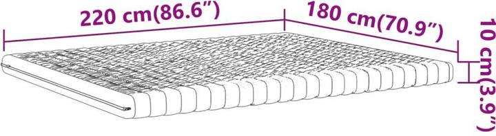 Image du produit vidaXL Schaumstoffmatratze 180 x 220 cm 7-Zonen Härtegrad 20 ILD (180 x 220 cm, Noyau de mousse)