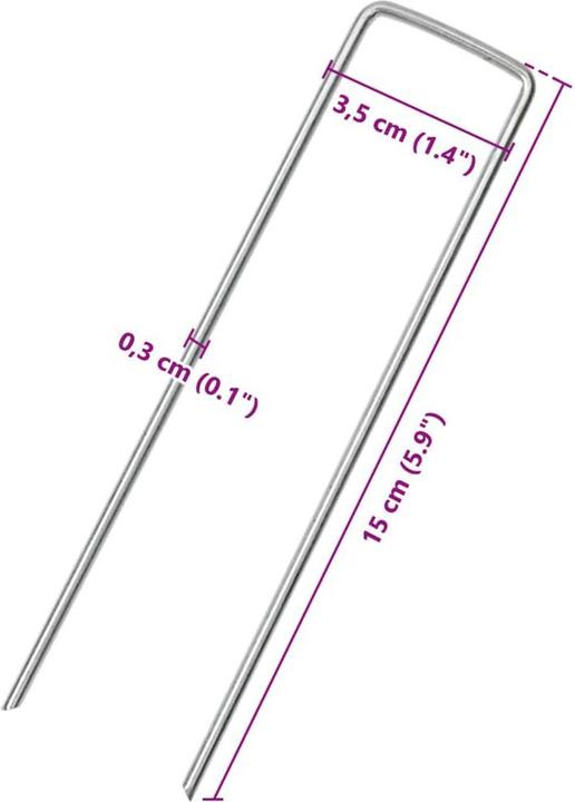 vidaXL Bodenanker U-Form 25 Stk.