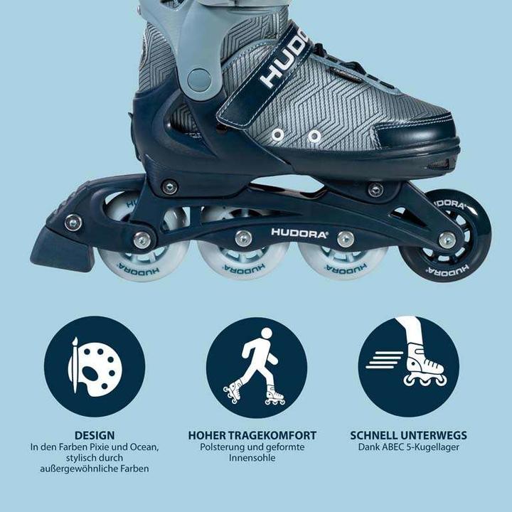 Actual product image Hudora HDO skates Leon 2.0, size 29-32 ocean 28247 (29, 30, 31, 32)