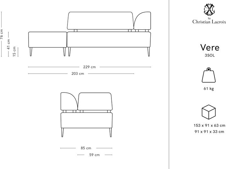 Actual product image CXL by Christian Lacroix Vere (3-seater)