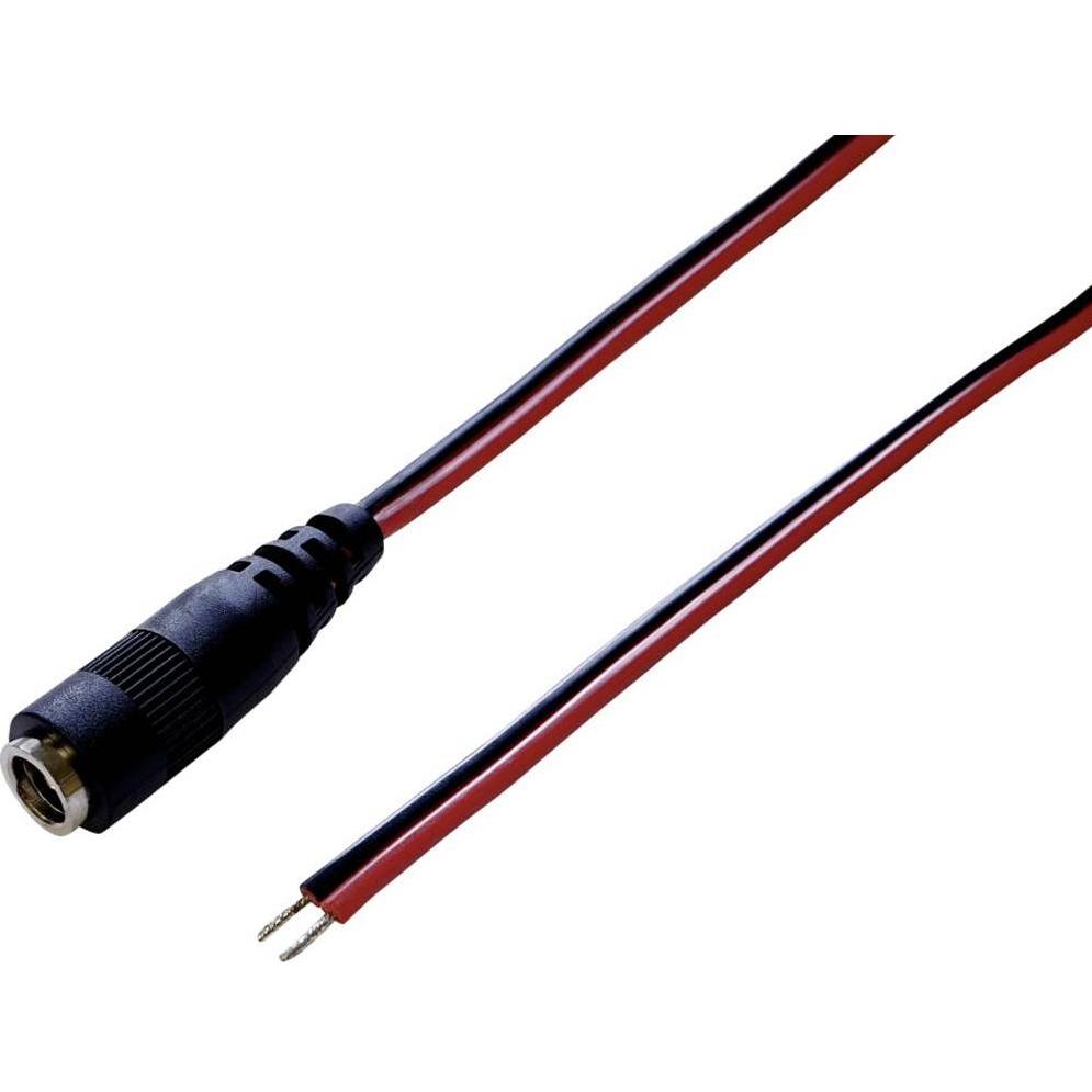 BKL Electronic DC-Anschlusskabel, Zwillingsleitung, Elektronikkabel + Stecker, Rot, Schwarz