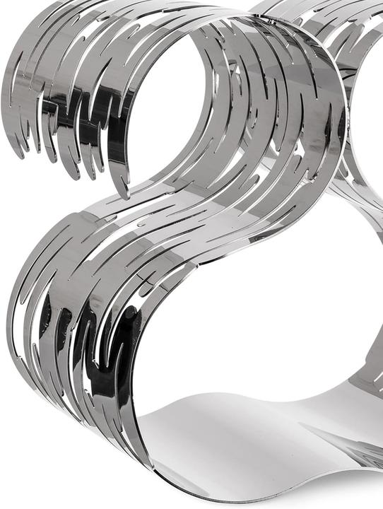 Actual product image Alessi Barkcellar Bottle Rack Silver Coloured (19 x 15 cm, 5 bottles)