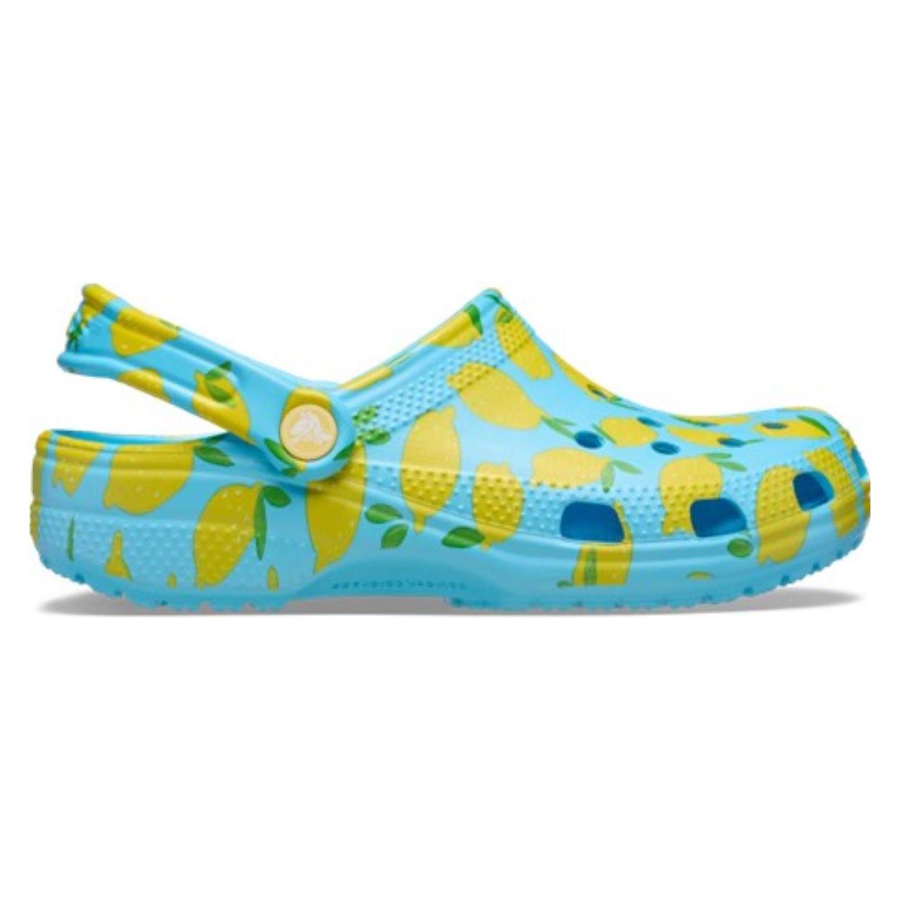 Crocs, Vrouwen, Pantoffels, Classic Fresh Fruits Clog, Blauw, (36, 37)