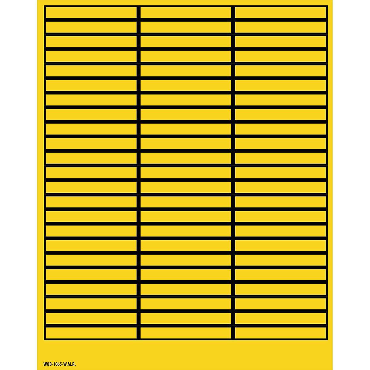 Brady, Etiketten, B-500, WOB-1065-W.M.R., BESCHRIFTBARE Etiketten, Vinylgewebe, Weiss mit schwarzem Rand, 10 x