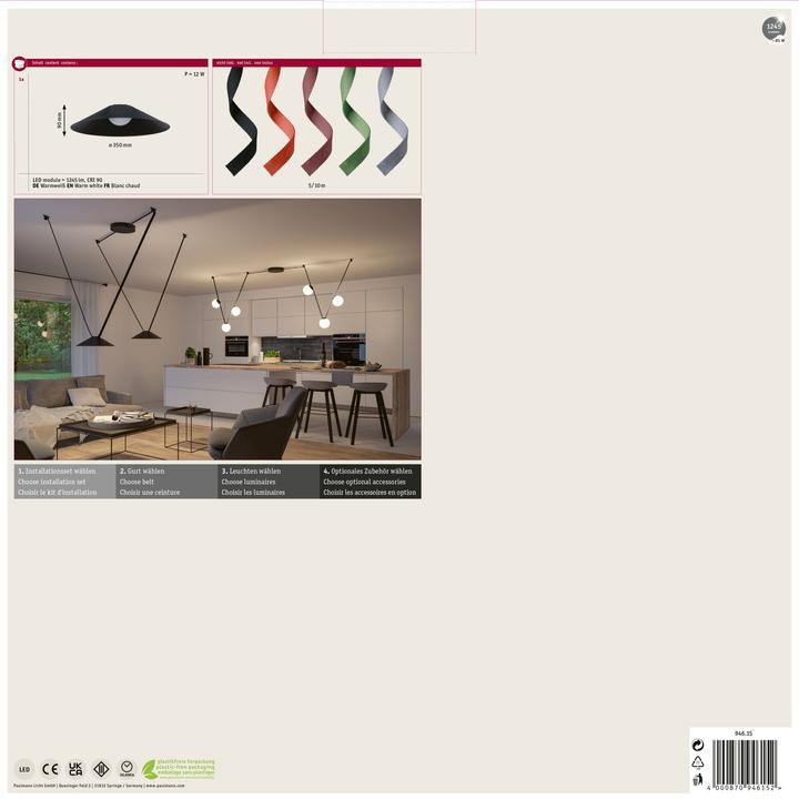 Image du produit Paulmann Gurt-System ULine Pendel Cone (1245 lm)