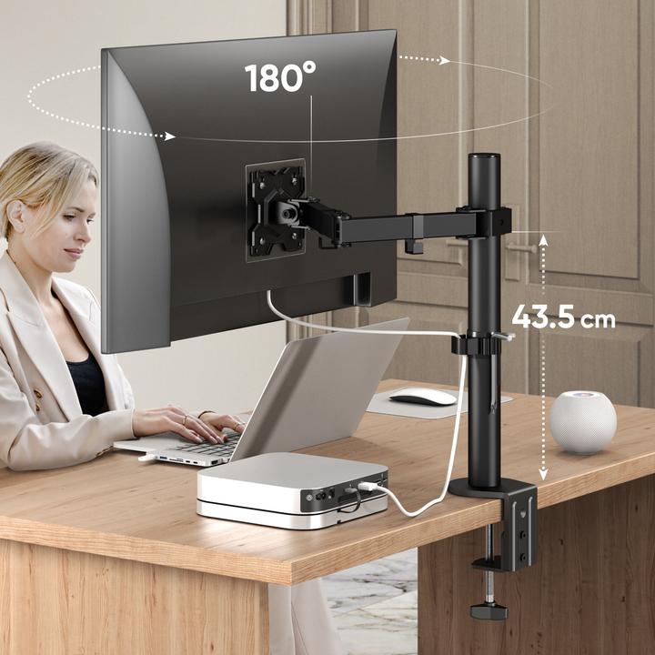 Actual product image Onkron swivel Desk Mount for Monitor, 13 to 34" max 8 kg, black (34", 8 kg)