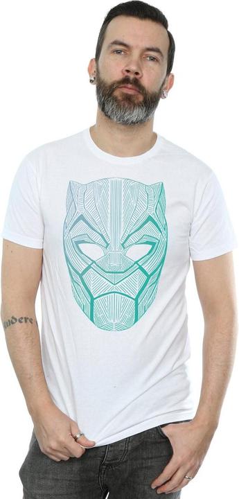 Actual product image Mens Black Panther Tribal Mask T-Shirt (XXL)