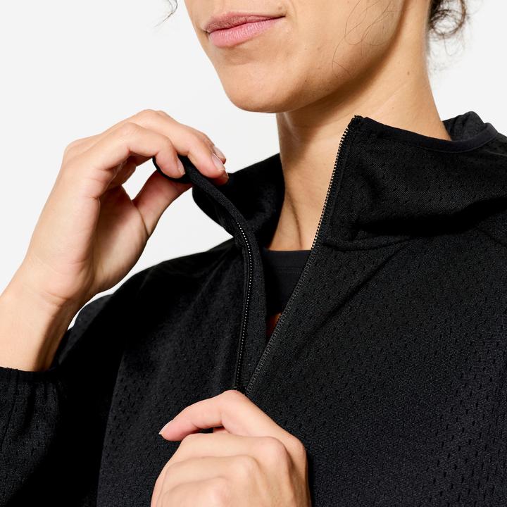 Produktbild Domyos Trainingsjacke Damen perforiert - Light schwarz (M)