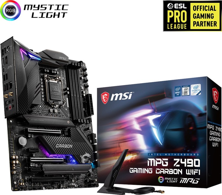 Image du produit MSI MPG Z490 Gaming Carbon Wifi (LGA 1200, Intel Z490, ATX)