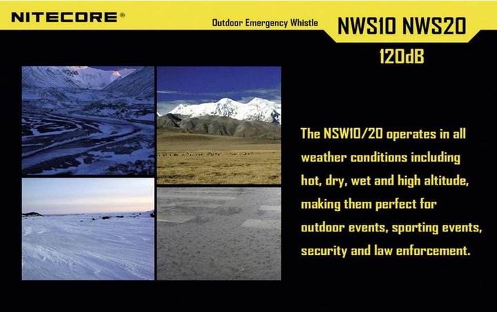 Actual product image Nitecore Emergency whistle - one chamber