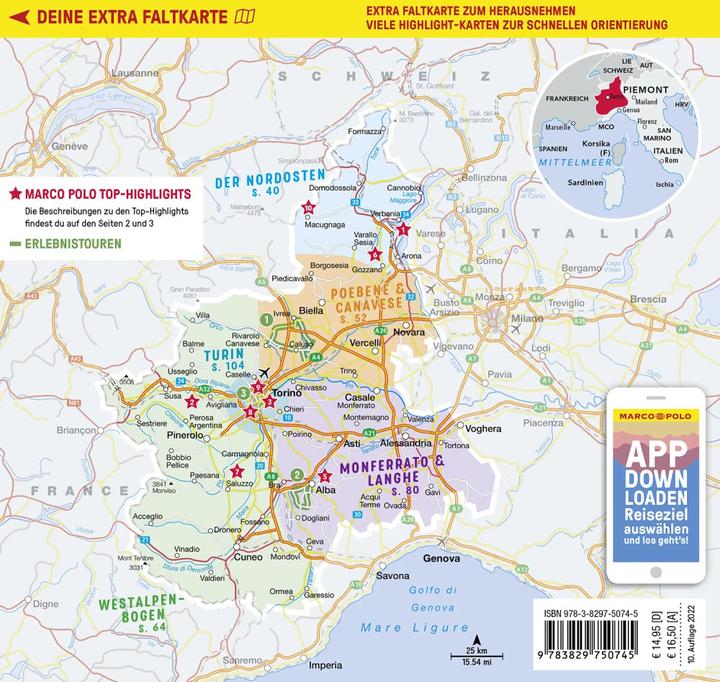 Image du produit Reiseführer Piemont, Turin (Allemand, Annette Rübesamen, Stefanie Claus, 2022)