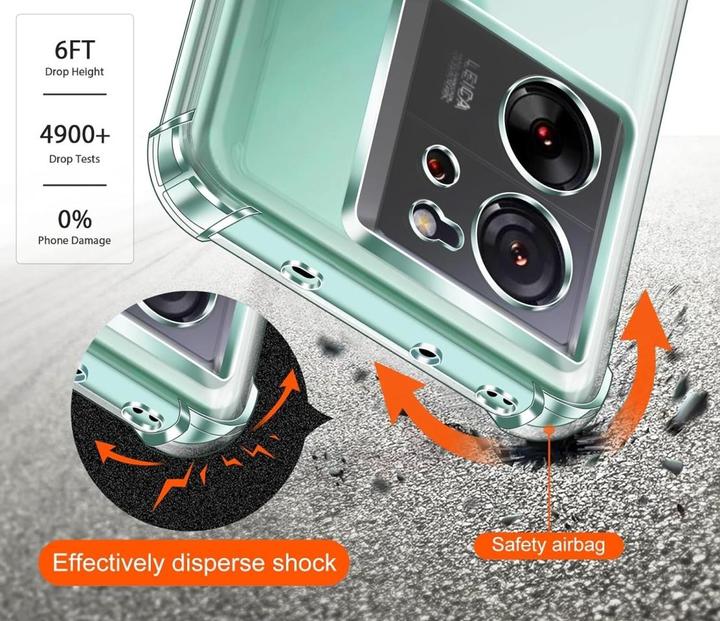 Actual product image Screenguard Xiaomi 13T Case Crystal Soft Airbag Bumper (Xiaomi 13T)