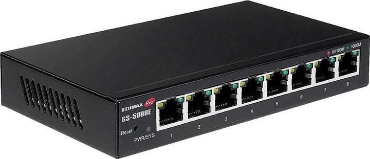 Produktbild edimax 8-Port Gigabit Web Smart Switch GS-5008E Web managed, Wall-mountable, Power supply type External, Et (8 Ports)