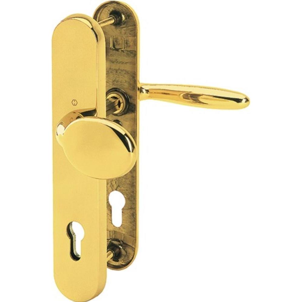 Hoppe, Türgriff + Fenstergriff, Schutzgarnitur Pisa M76G/361A/360/151 Messing F77-R 92 mm 67-72 mm (Türgriff)