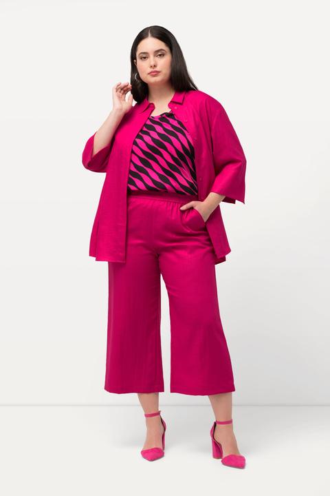 Immagine prodotto Ulla Popken Culottes con taglio della gamba ampio e lungo fino al polpaccio e cintura elastica (50)