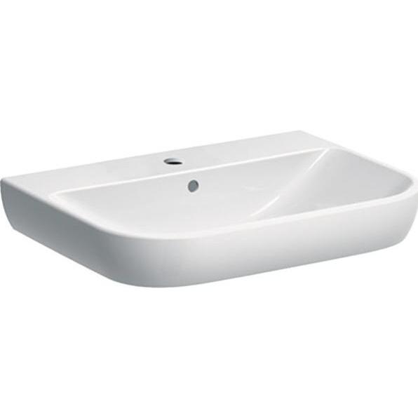 Geberit, Waschbecken, Waschtisch Smyle 65 cm wei mit Beschichtung 500230018 (480 mm, 650 mm)