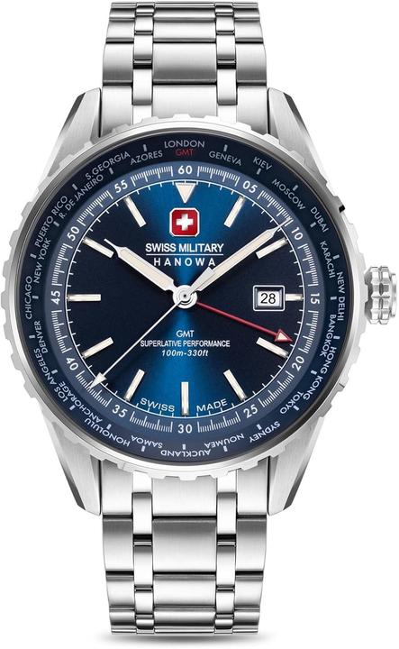 Actual product image Swiss Military Hanowa SMWGH0003204 Afterburn GMT (Analogue wristwatch, 44 mm)