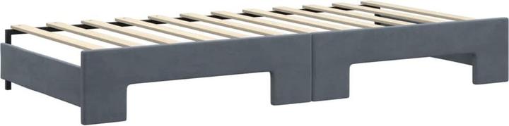Actual product image vidaXL Tagesbett Ausziehbar Schubladen Schlafsofa Bett Dunkelgrau 100x200cm Samt
