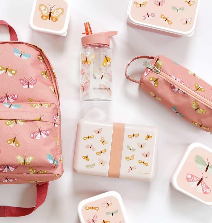 Produktbild A Little Lovely Company Lunchbox Schmetterling SBBUPI47 rosa 18x6x12cm