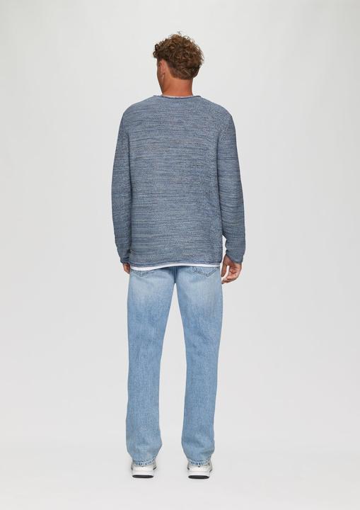 Actual product image S.Oliver Strickpullover Melierter Strickpullover mit Layering-Detail (L)